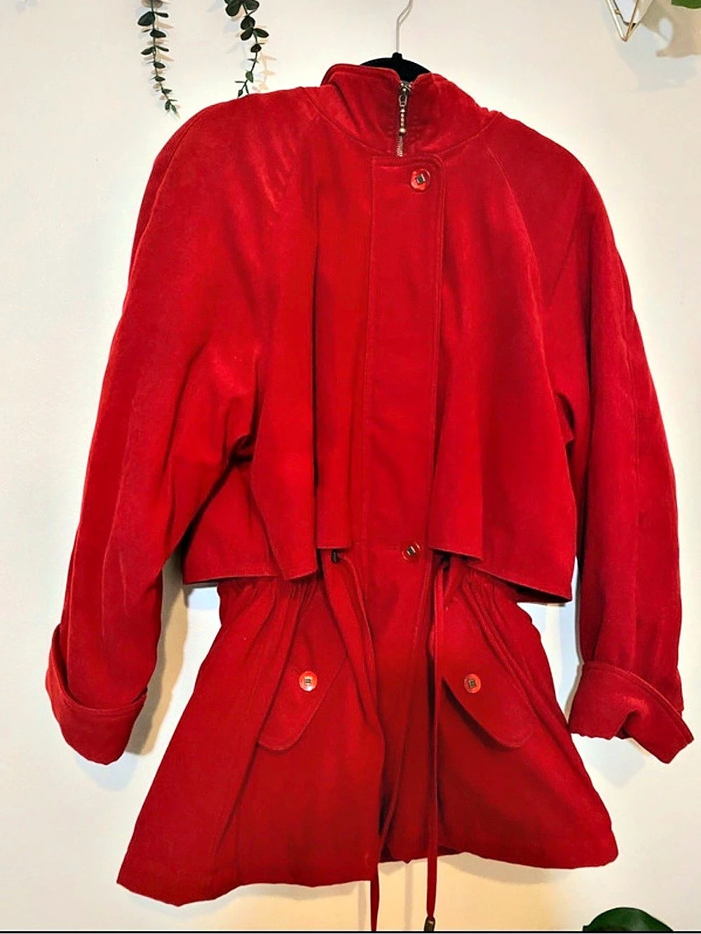 Larry Levine Red Utility Jacket Like New